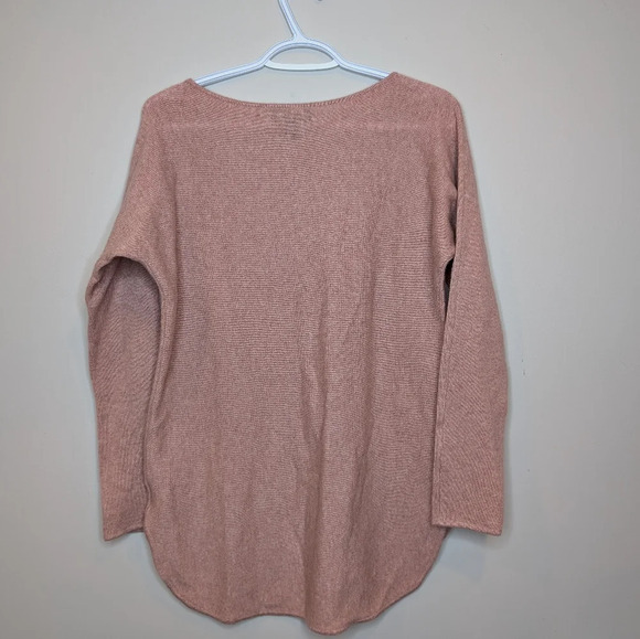 Cashmere Charter Club Luxury XS Pink Boat Neck  100% Cashmere Sweater Tunic - Picture 2 of 11